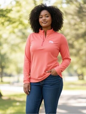 Women’s PGA West 1/4 zip Sport Haley Coral Long Sleeve